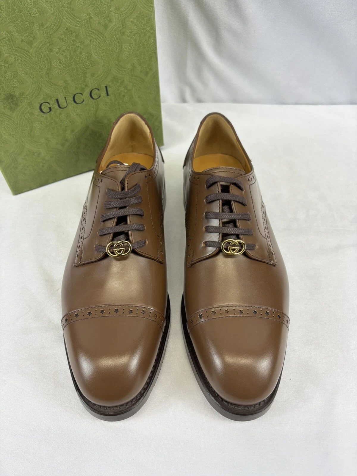 Gucci Coq Oxford homme marron taille US 9