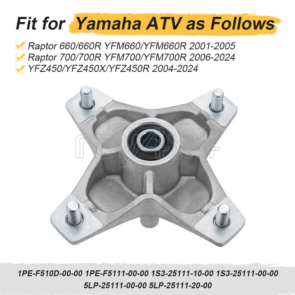 Buje de rueda delantera con kit de barras para Yamaha Raptor 700 700R YFM700 YFM700R 2006-2024 Foto 3 de 4