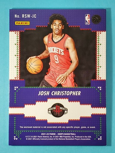 2021-22 Panini Hoops Winter Rookie Sweaters RC Josh Christopher Rockets #RSW-JC - Bild 2 von 2