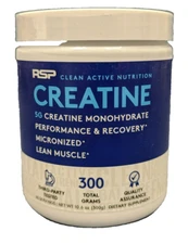RSP Creatine Monohydrate Pure Micronized Creatine Powder Supplement, 300 grams