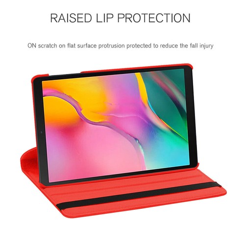For Samsung Galaxy Tab A 10.1" T510 Cover Tablet Leather Folio Stand Swivel Case - Picture 37 of 83