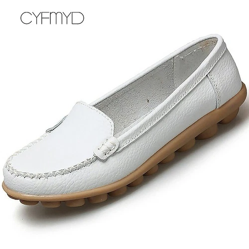 Women's Genuine Leather Casual Shoes Flat Loafers Non-slip loafers size 4.5 - 12 - Picture 30 of 60