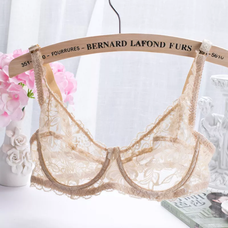 Women Transparent Bra Sexy Lace Lingerie Thin Fashion Breathable