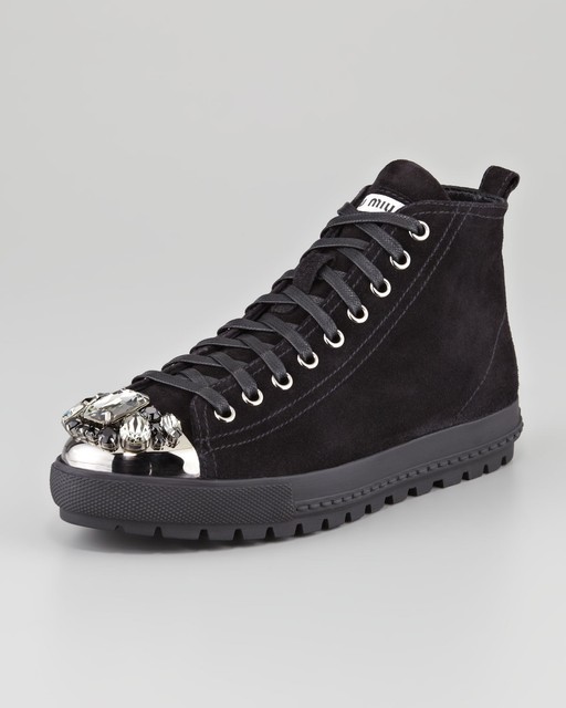 miu miu high top sneakers