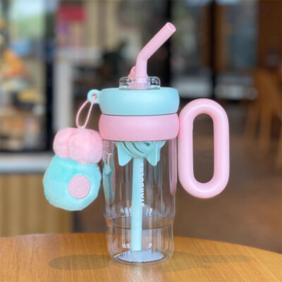 New Starbucks China 2024 Summer Succulent 32oz Plastic Straw Cup With  Keychain | eBay