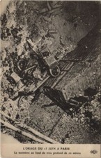 Old postcard Paris Storm of