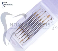 GERMAN Dental Composite Filling Instrument Gold Titanium Coated Restorative Kit