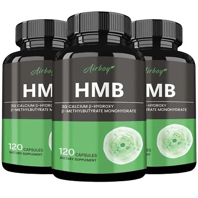 AIRBOY HMB Capsules 3000mg - Fat Burner, Strength Muscle & Strength, Boost Performanc