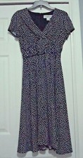 Dress Jessica Howard Sz 8 Black/White Polka Dot