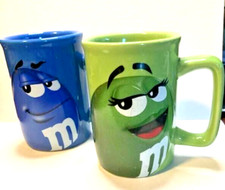 M &M's Cups Coffee Hot Choc/ Tea 12oz Mugs Table Gift Setting of 2 Ceramic