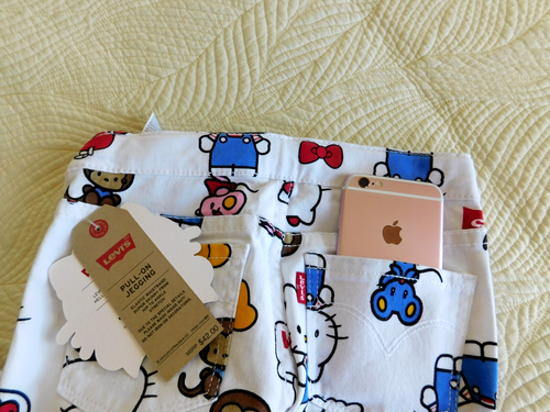 NWT Hello Kitty Sanrio graphic Levi's denim leggings girls pull on jeggings 6X - Picture 16 of 20