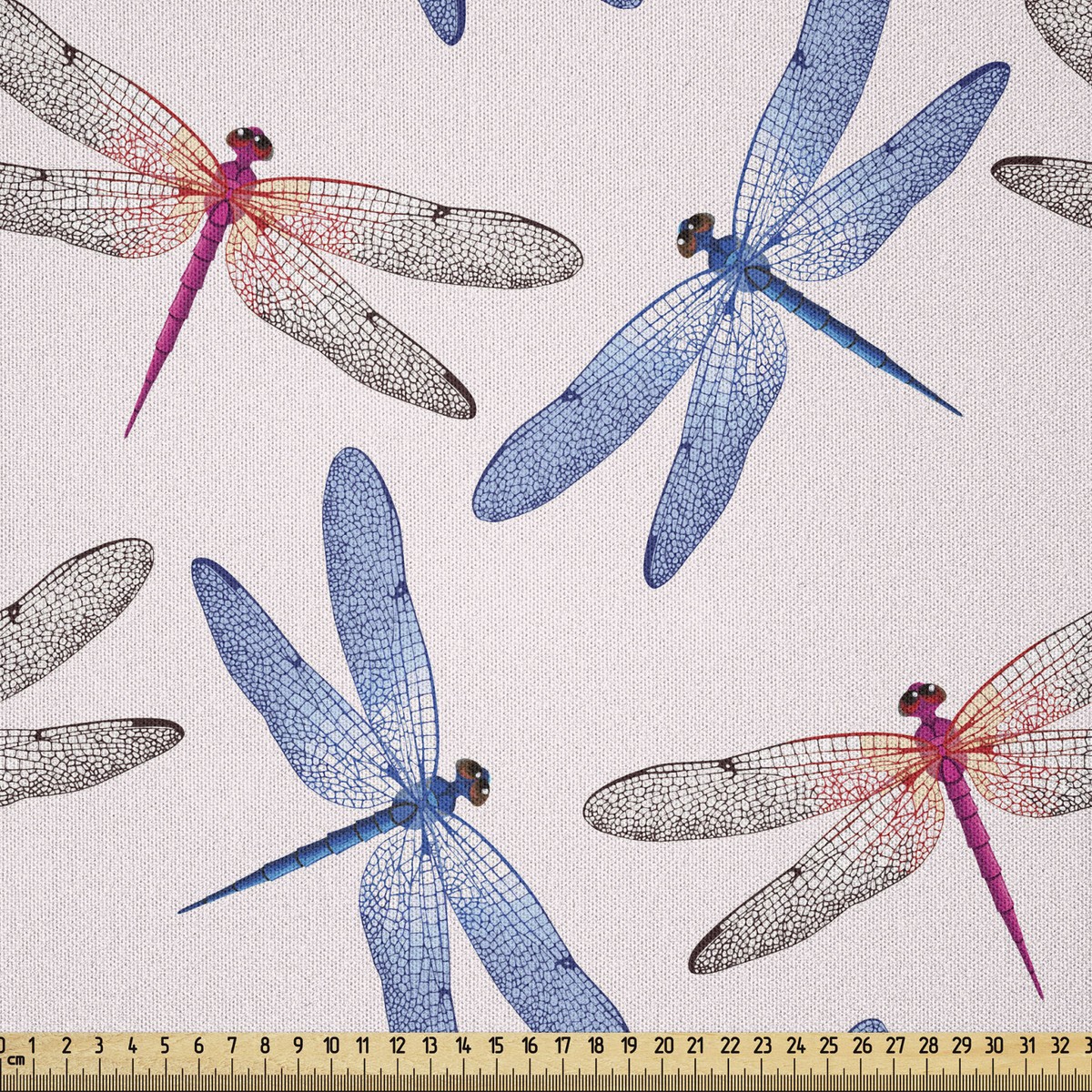 Libelle Microfaser Stoff als Meterware Libellen Flügel Kunst
