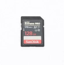 SanDisk Extreme PRO 128GB UHS-I/V30/U3/Class 10 SDXC Memory Card