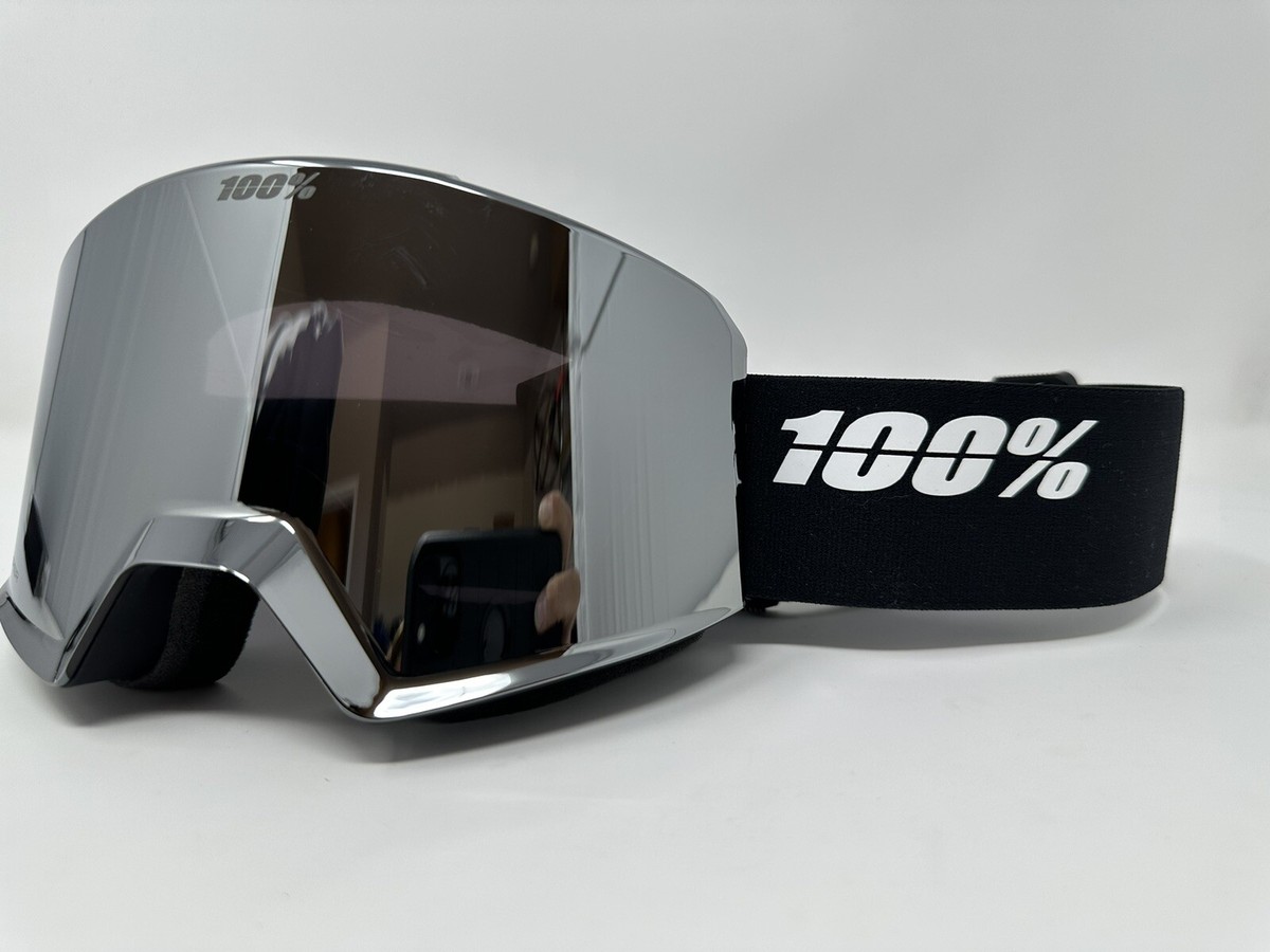 100% NORG ゴーグル ブラック HIPER Silver Mirror 100% The Norg Hiper , Premium Protective Googles Black/ Silver