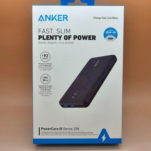 Anker PowerCore III Sense 20000 mAh USBC Portable Battery Charger