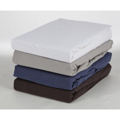 12x BURI Boxspring Spannbettlaken 150x200x35cm Jersey Baumwolle Tuch Überzug 