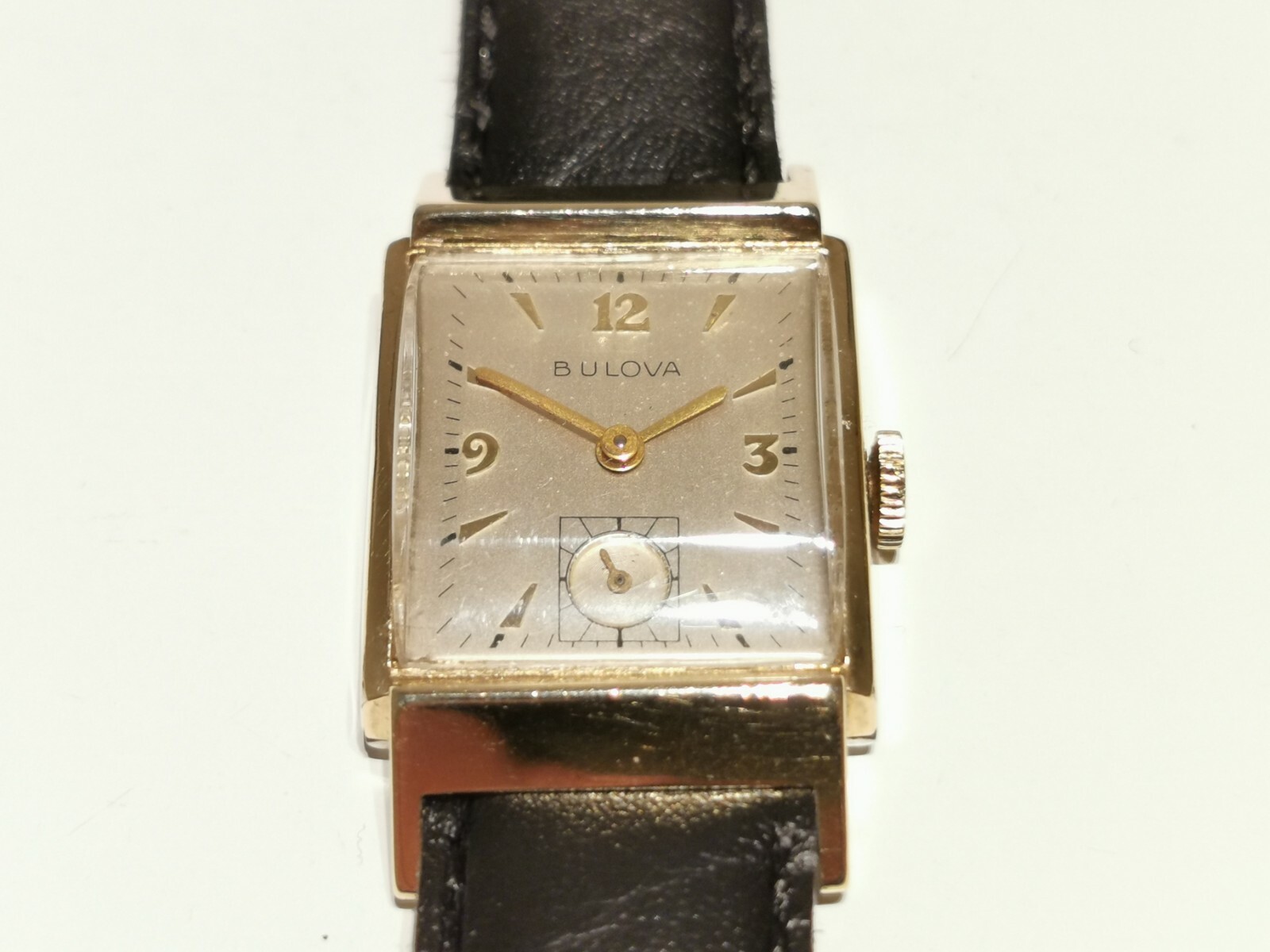 VINTAGE RARE NICE RECTANGULAR USA GOLD PLATED MEN… - image 3