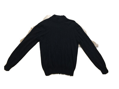 Tahari cashmere sweater pullover top size M Black Long Sleeve
