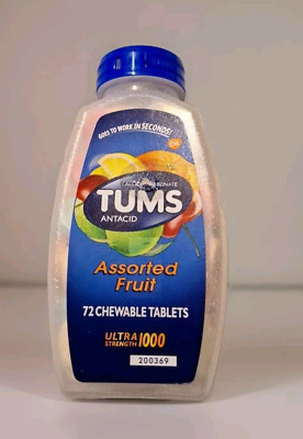 Tums Ultra 1000 Assorted Fruit Chewable Tablets 72 Count Exp. 06/2026 (C79)