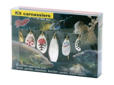 NEW Mepps Predator Kit 6pcs Lure Spinner Set Perch Zander Pike 