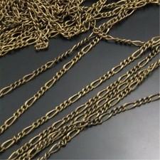 5M Vintage Bronze Alloy Oval Link Chain Jewelry Necklace Bracelet DIY Accessory