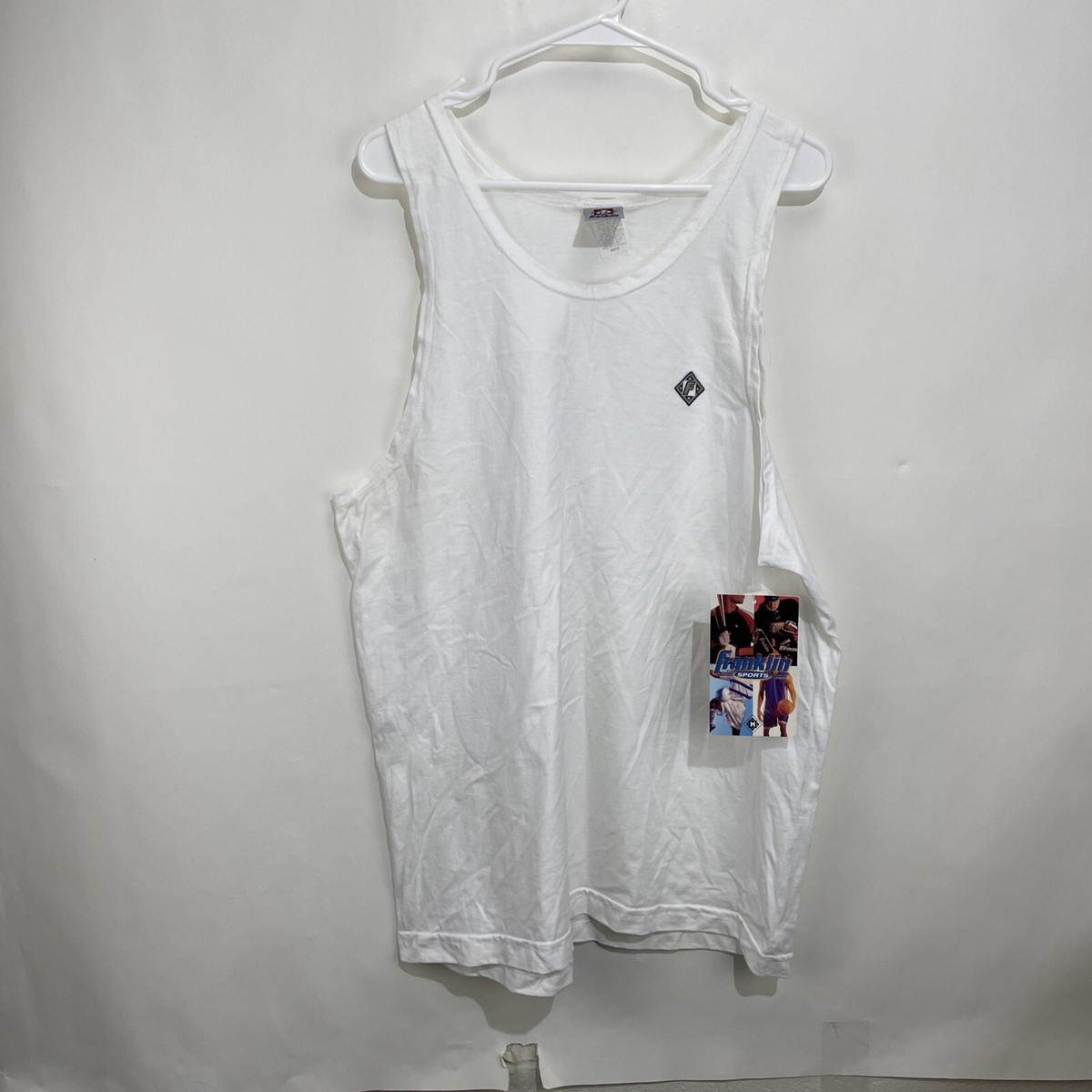 Vintage Franklin Sports Sleeveless Tank Top New NWT White Medium