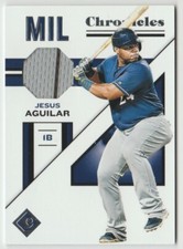 2019 Panini Chronicles Swatches #CS-JA Jesus Aguilar Baseball Card Brewers