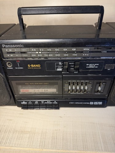 Vintage Panasonic Portable Boombox Stereo Radio Cassette RX-CS700 TESTED - Picture 5 of 13