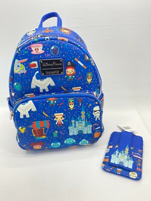 Loungefly Disney World Chibi Backpack and Wallet Disney Parks Loungefly Chibi Icon Backpack With Matching  main image 3