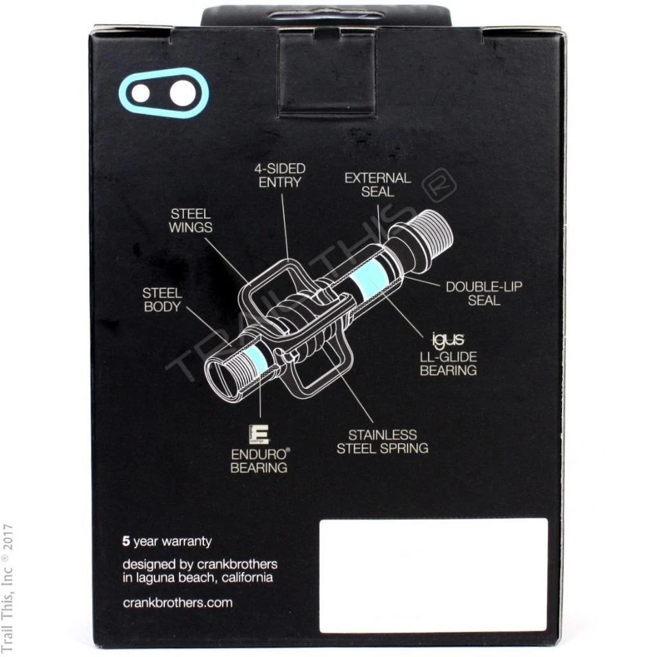 Crank Brothers Eggbeater 1 - Negro - Pedales y tacos de bicicleta MTB sin clip 290 g Foto 3 de 3