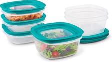Food Storage Set with Push-On Leak-Proof Lids, Meal Prep Containers, 12-Pack