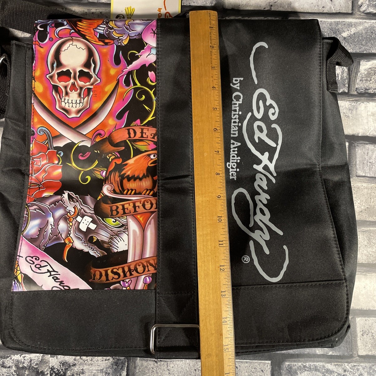 VTG Y2K Ed Hardy Christian Audigier Messenger Crossbody Bag VTG Y2K Ed Hardy Christian Audigier Messenger Crossbody Bag