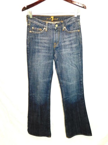 Vaqueros de mezclilla Seven 7 toda la humanidad talla 27 con brillante de altura baja lavado oscuro 27 | eBay