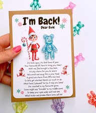 Elf Arrival Pocket Bear Card On The Ledge Ideas Letter Goodbye Props Accessories