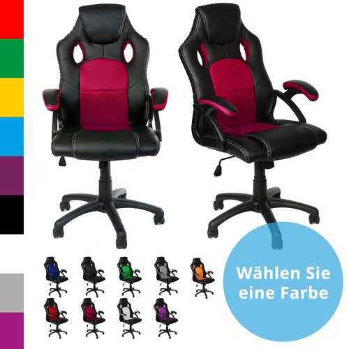 Racing Chefsessel Bürostuhl Drehstuhl Sportsitz Gamingstuhl Schreibtischstuhl - Bild 20 von 32