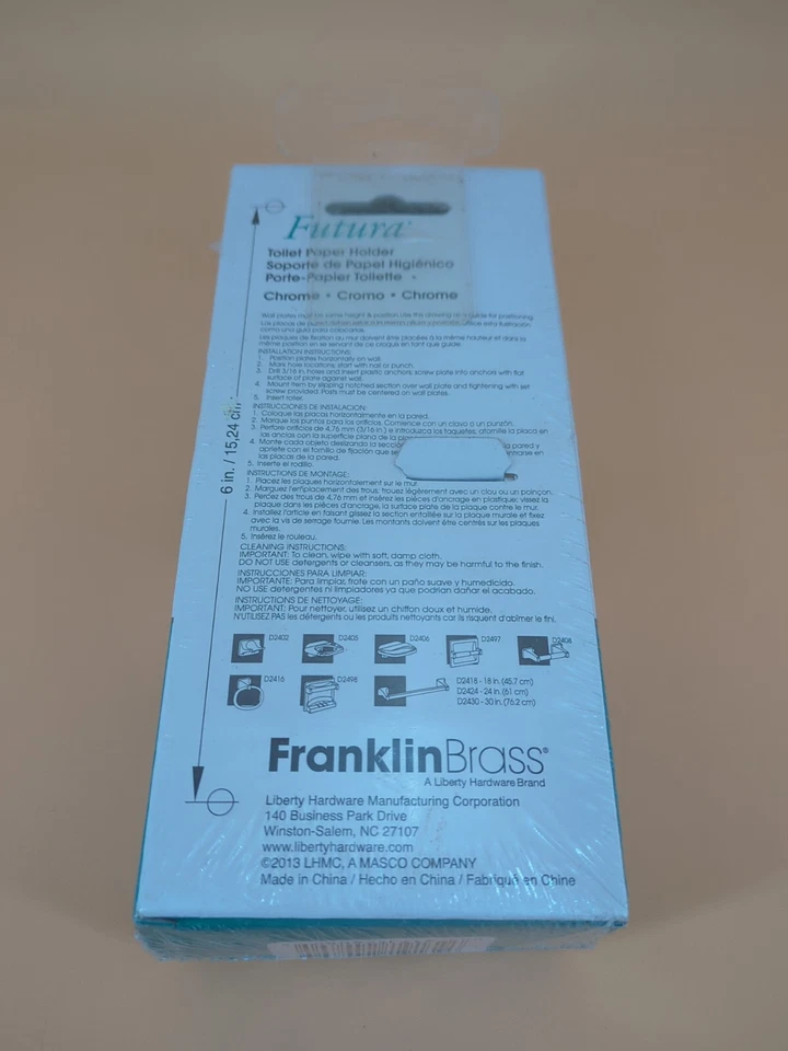 Franklin Brass Futura Toilet Paper Holder | Chrome | D2408PC | Brand New - Image 2 of 2