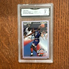1993 Fleer All-Stars WEEKEND #5 Michael Jordan Chicago Bulls HOF GMA 7 NEAR MINT