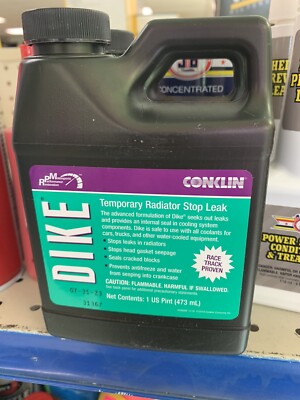 1 Pint bottle of Conklin Dike Temporary Radiator Stop Leak | eBay