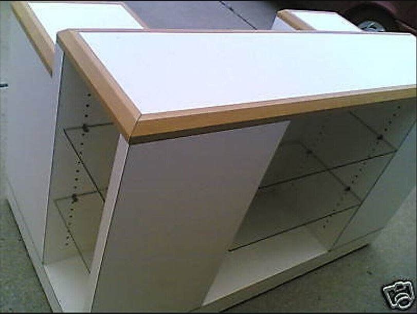 USED Store Fixture Nice Mobile CUSTOMER SERVICE DESK w/ Display Glass