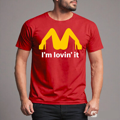 I'm Lovin' it McDonalds Stripper Beinbögen Herren Kurzarm T-Shirt