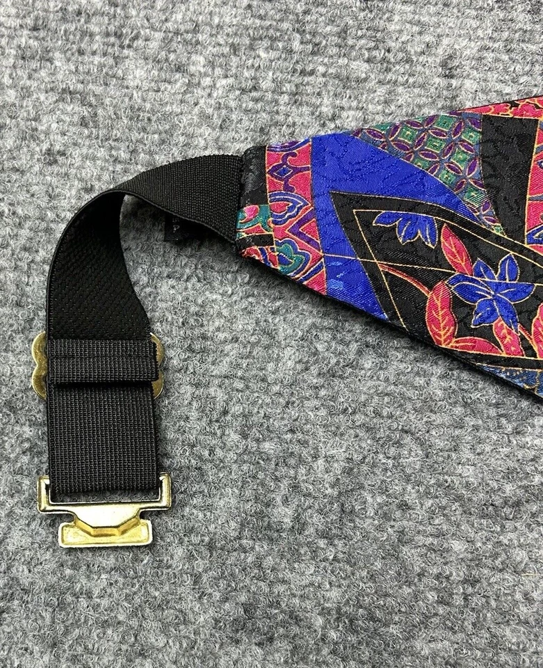 Cinturón Vintage Mel Howard Talla 27-48 OSFA Cummerbund Seda Colorido Multi Cinturón Foto 3 de 4