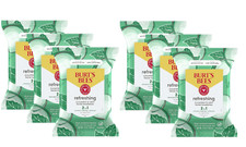 6 PK - Burt's Bees Facial Cleansing Towelettes with Cucumber and Mint 90 Wipes 