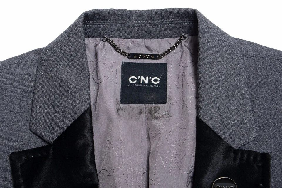 Blazer para hombre C'N'C National Collection gris lana un botón EE. UU. 38 IT 48 Foto 4 de 4