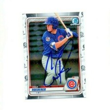 Cole Roederer autograph signed 2020 Bowman Chrome baseball card BCP-206 Cubs b