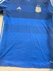 2014-15 Adidas Argentina Away football shirt jersey  blue & navy Soccer Child XL — photo 3