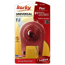 Korky Plus 2-Inch Universal Toilet Flapper | Red Rubber, Chlorine Resistant