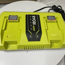Ryobi 40-Volt Simultaneous Dual-Port Rapid Lithium-Ion Battery Charger OP409VNM