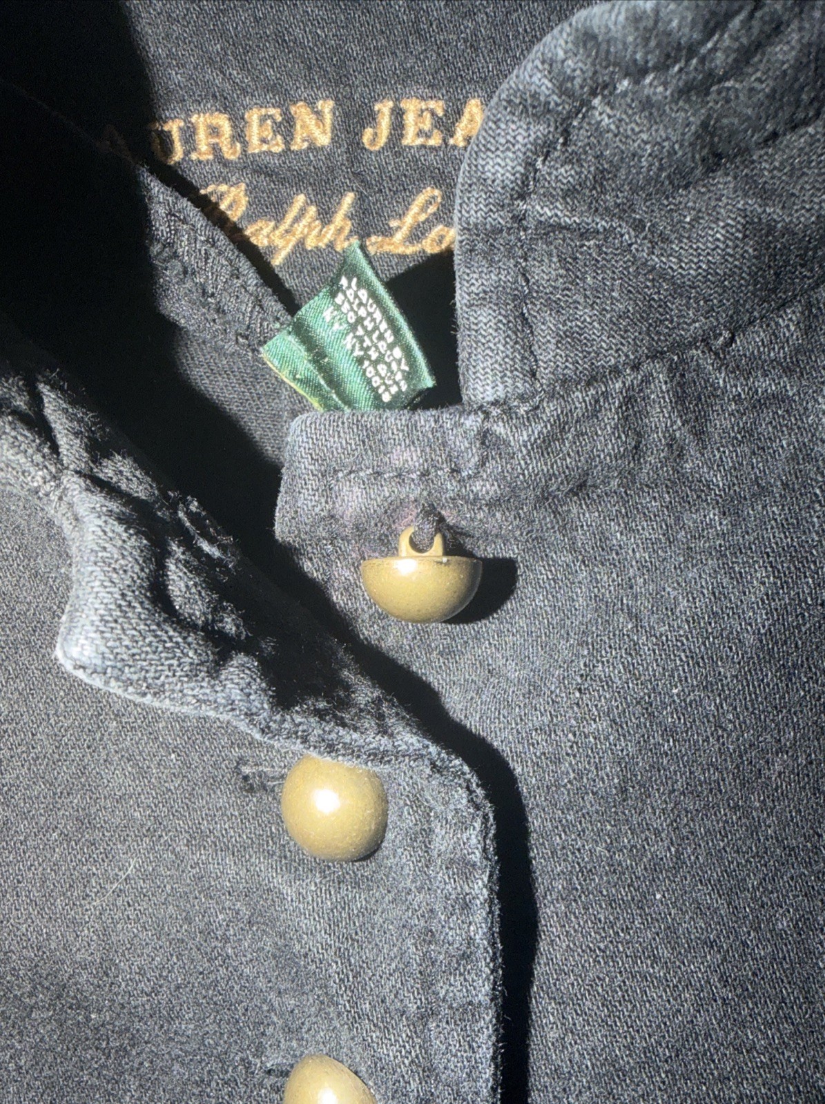 RARE Ralph Lauren Jeans Co Jacket, Women's X-Large Blue Denim Button image 6