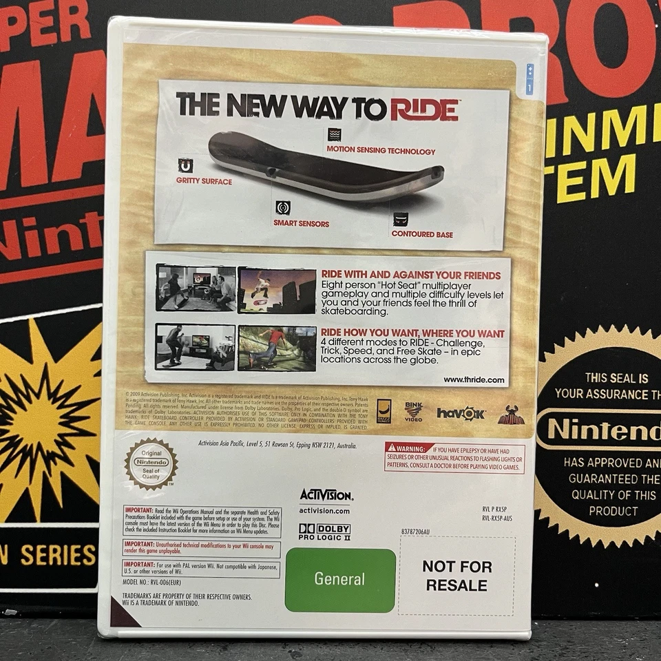 Tony Hawk Ride Sealed Brand New Nintendo Wii Wii U TESTED FREE TRACKED POSTAGE - Image 3 of 4