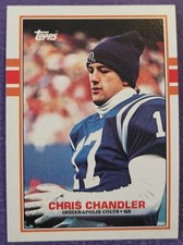 1989 Topps #209 Chris Chandler Rookie Football card Indianapolis Colts!